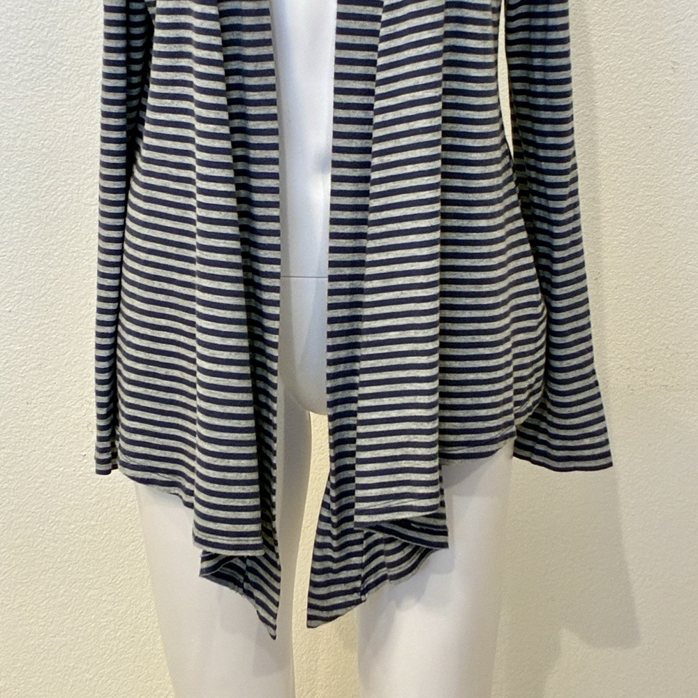 Boden‎ Womens Striped Asymettrical Open Cardigan Sweater Cotton Blend US Size 10 - Picture 4 of 11